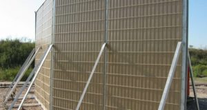Portable noise barriers protect pedestrians and motorists from getting distracted by their surroundings
